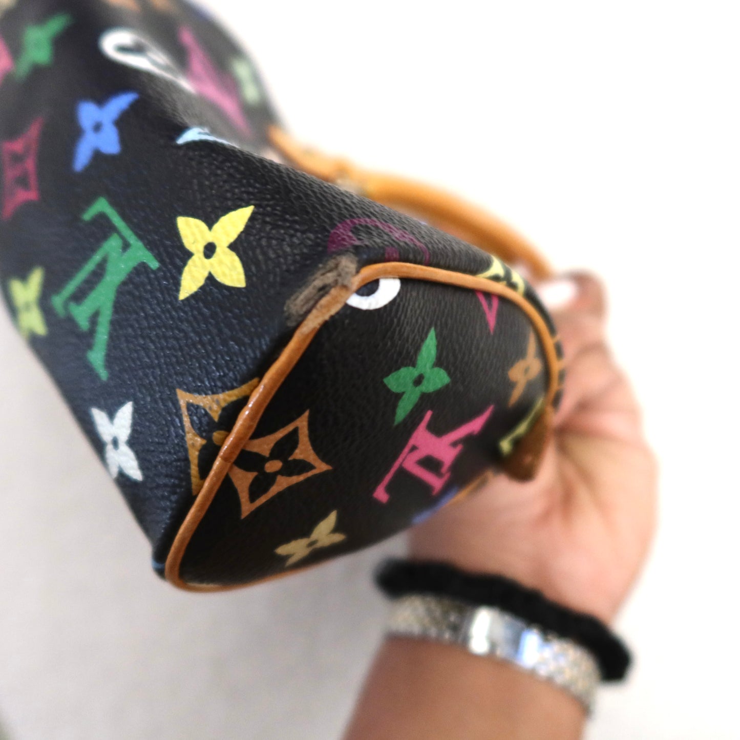 Louis Vuitton Murakami Black Multicolor Nano Speedy Vintage