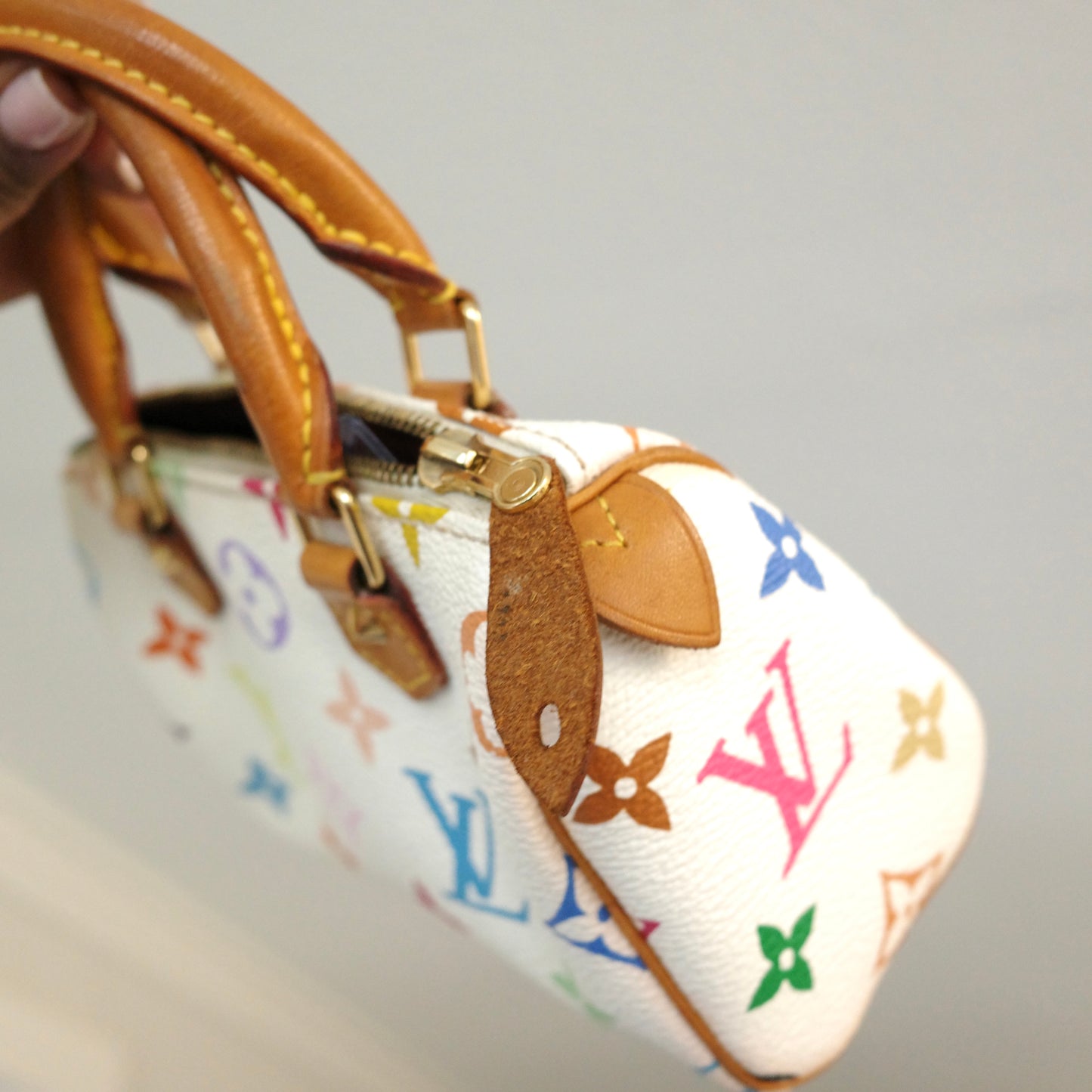 Louis Vuitton Murakami White Multicolor Nano Speedy Vintage