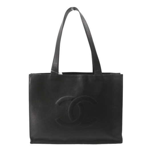 CHANEL Caviar Large CC Shoulder Tote Bag