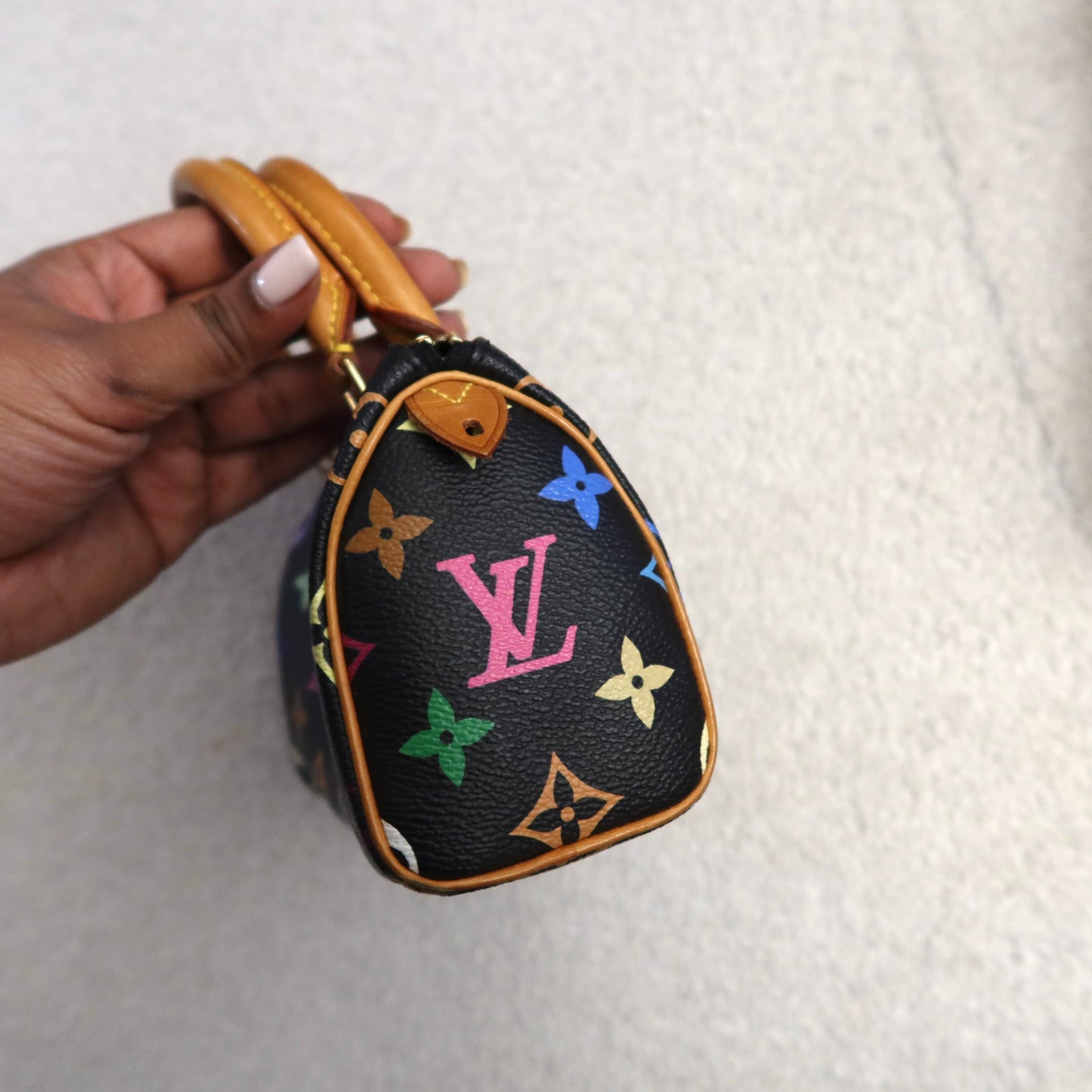 Louis Vuitton Murakami Black Multicolor Nano Speedy Vintage