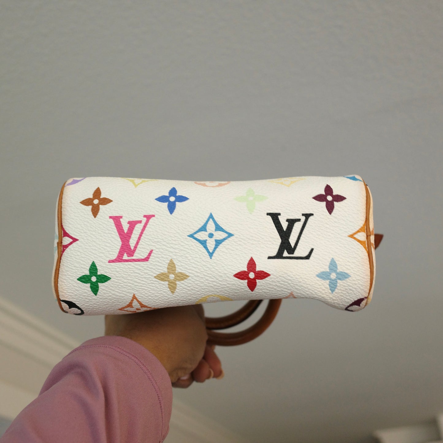 Louis Vuitton Murakami White Multicolor Nano Speedy Vintage