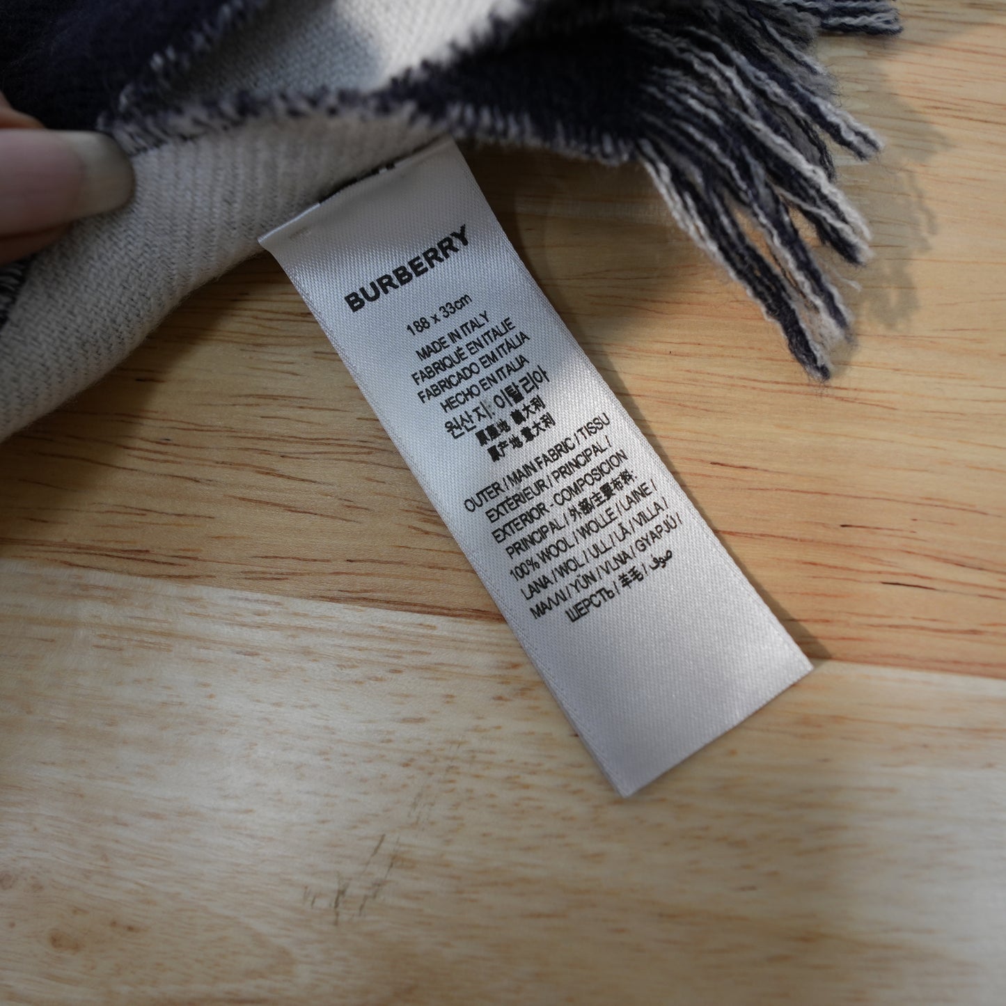 BURBERRY Reversible Scarf 100% WOOL
