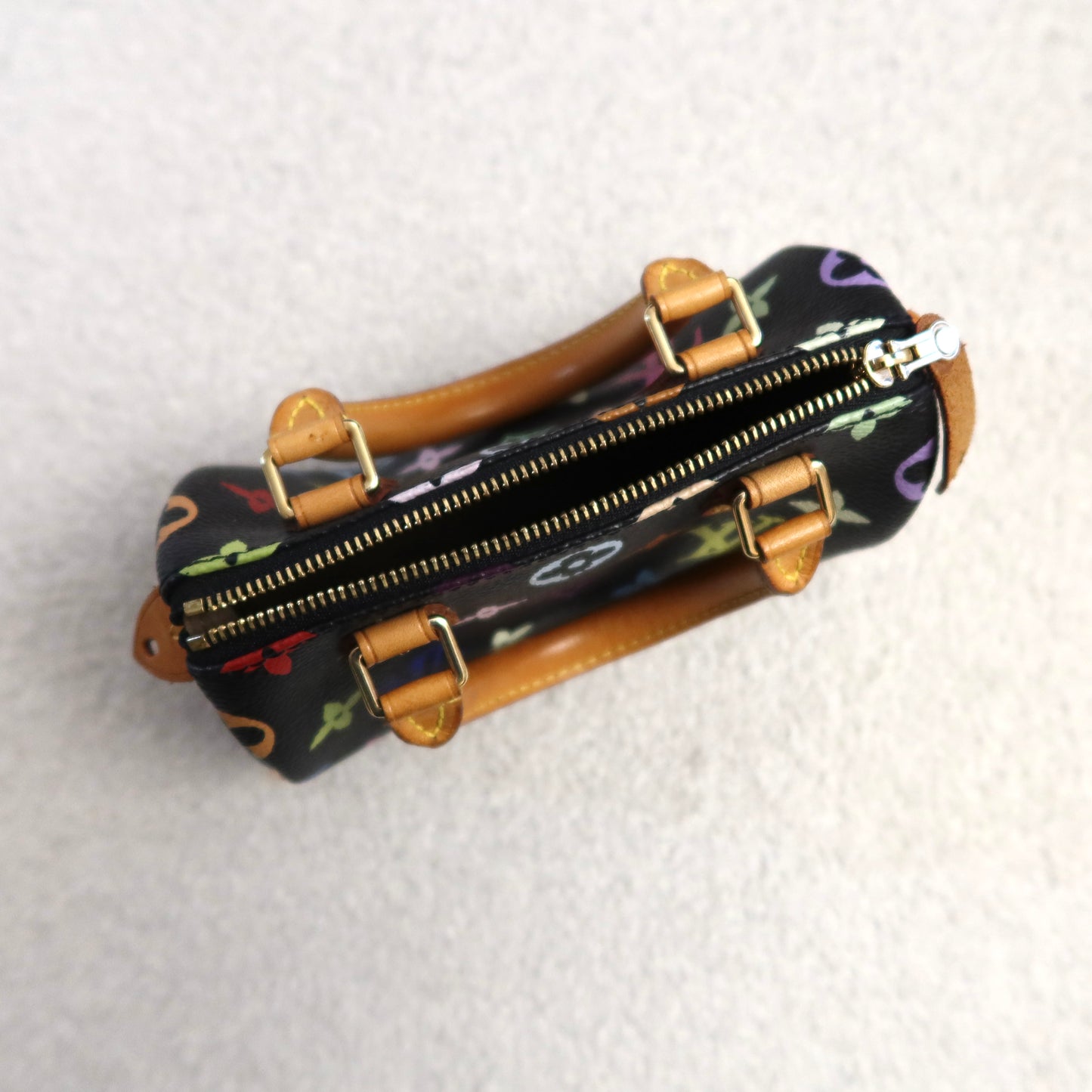 Louis Vuitton Murakami Black Multicolor Nano Speedy Vintage