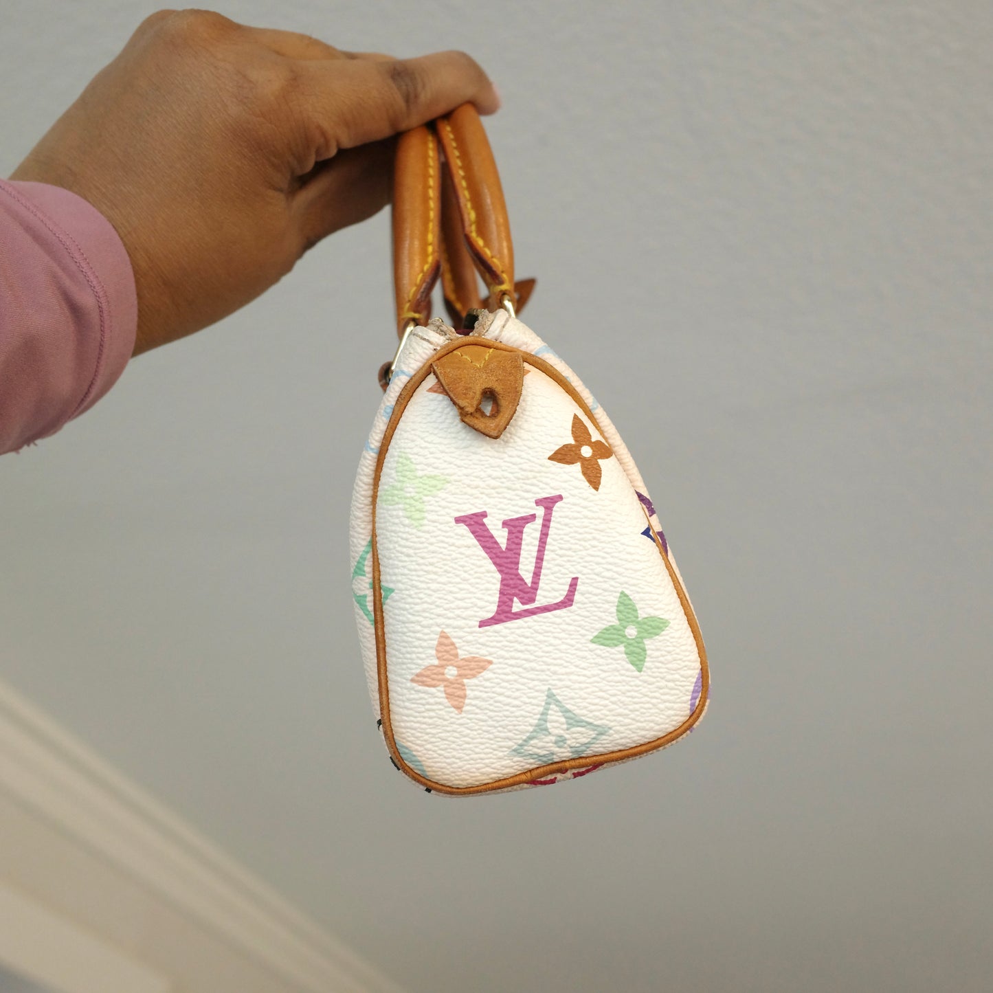 Louis Vuitton Murakami White Multicolor Nano Speedy Vintage