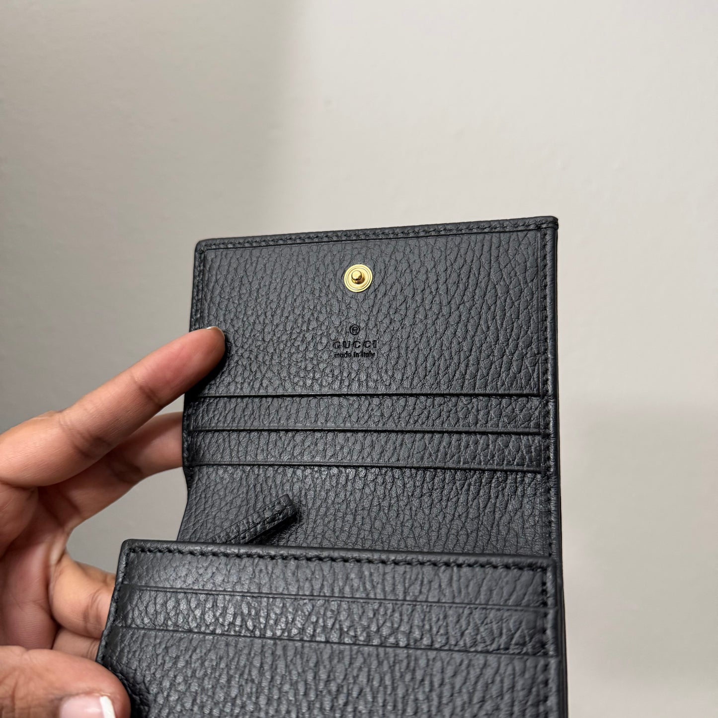 GUCCI Leather Flap Wallet