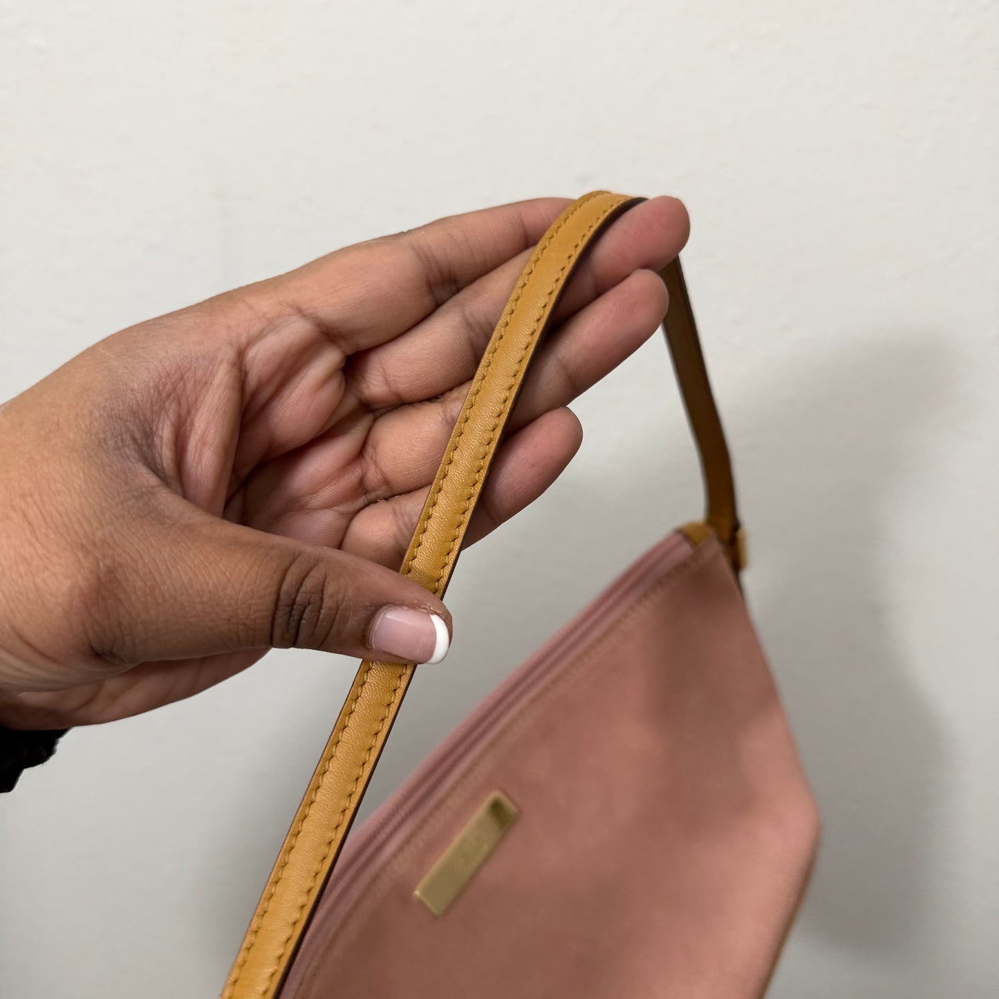GUCCI Pink Suede Pouch