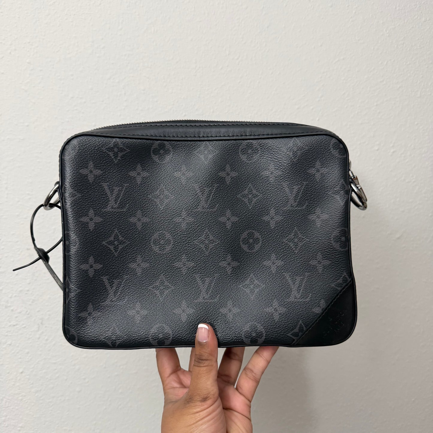 LOUIS VUITTON Monogram Eclipse Trio Large Pochette Only