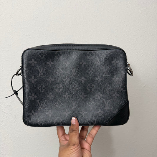 LOUIS VUITTON Monogram Eclipse Trio Large Pochette Only