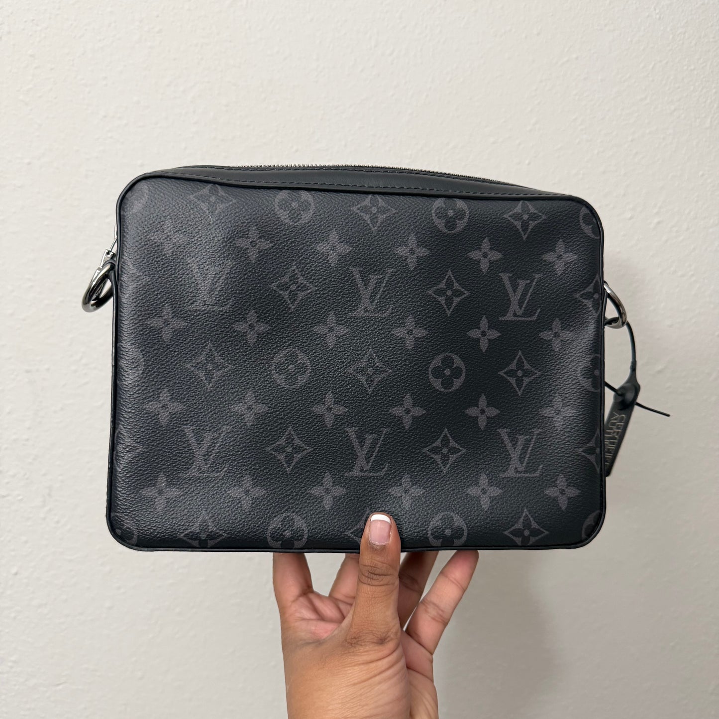 LOUIS VUITTON Monogram Eclipse Trio Large Pochette Only