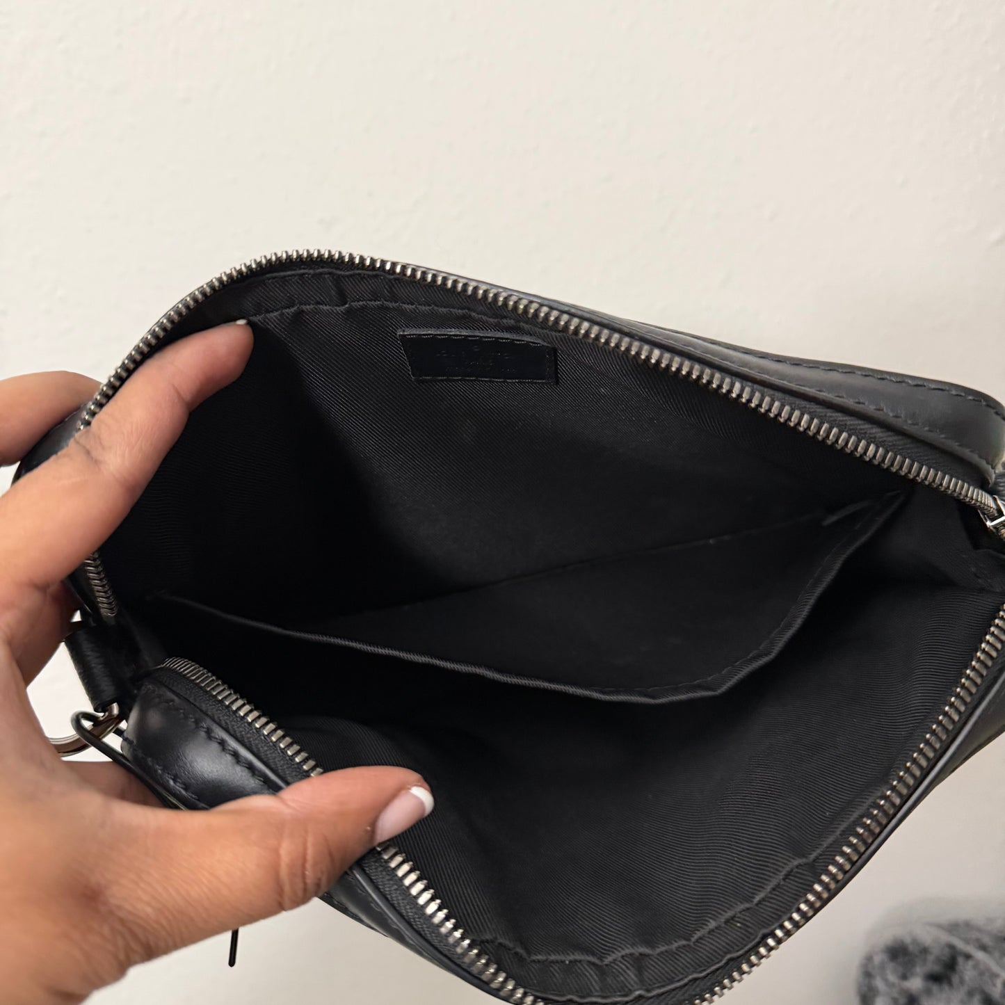 LOUIS VUITTON Monogram Eclipse Trio Large Pochette Only