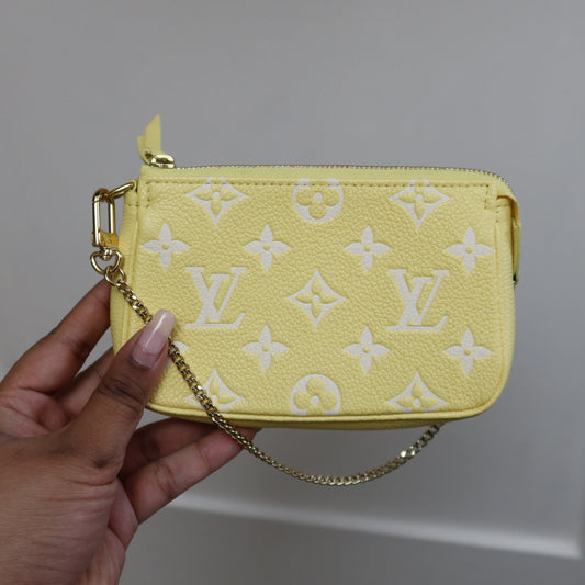 LOUIS VUITTON Empreinte Yellow Mini Pochette