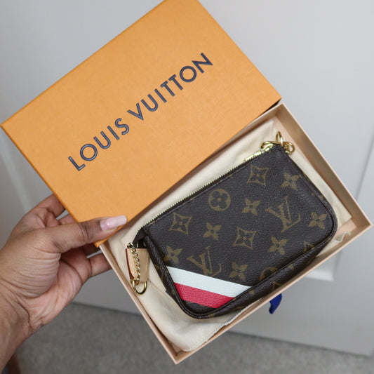 LOUIS VUITTON Monogram Stripe Mini Pochette