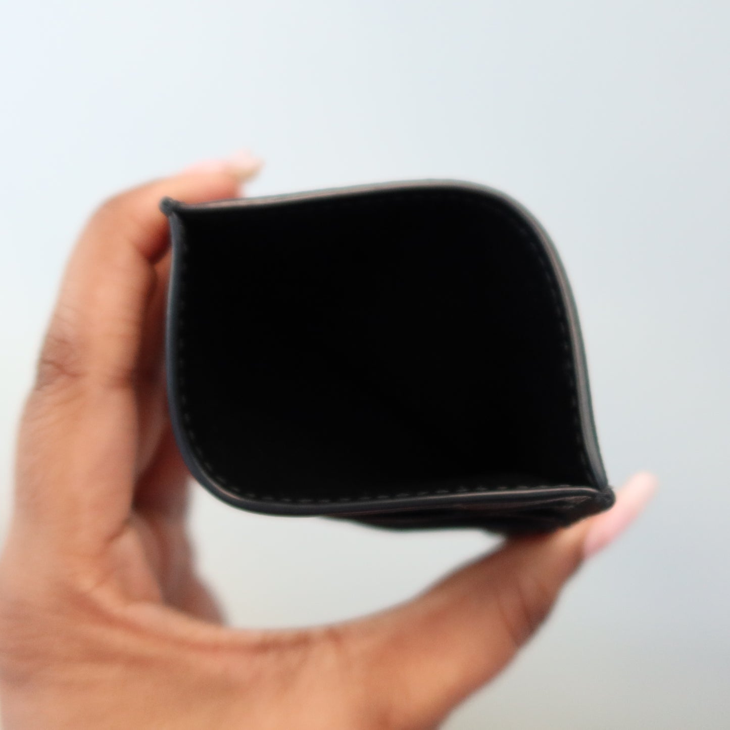 BOTTEGA VENETA Intrecciato Leather Card Case Black