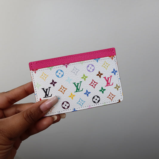 LOUIS VUITTON Murakami 2025 Anniversary White Multicolor Card Case