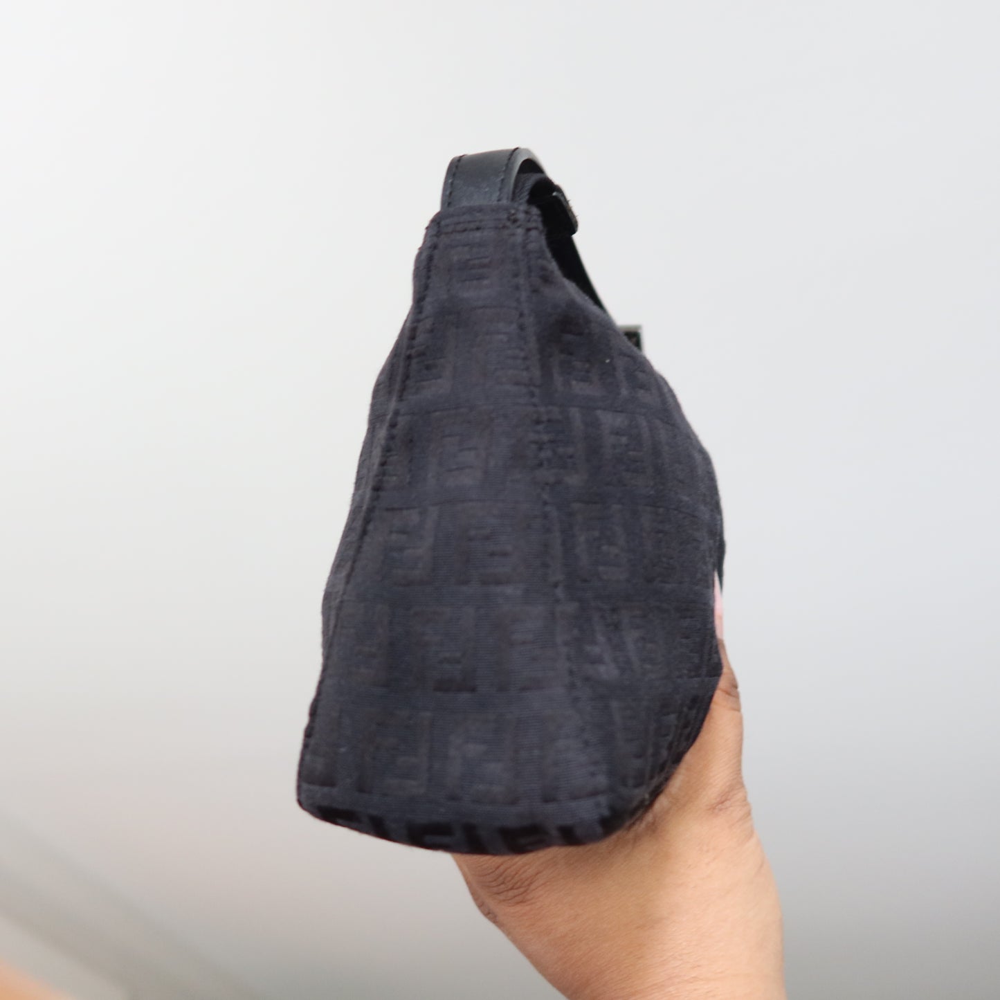 FENDI Zucca Black Zipper Pouch