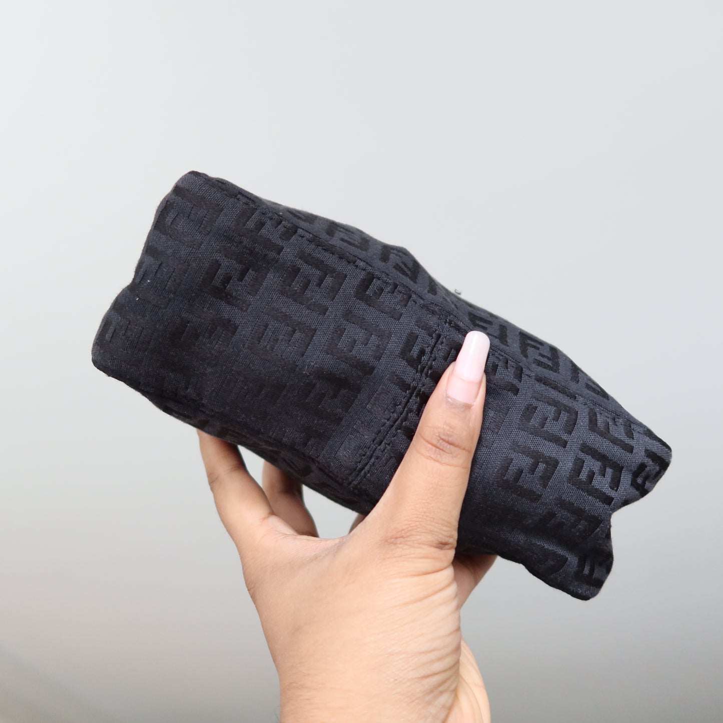 FENDI Zucca Black Zipper Pouch