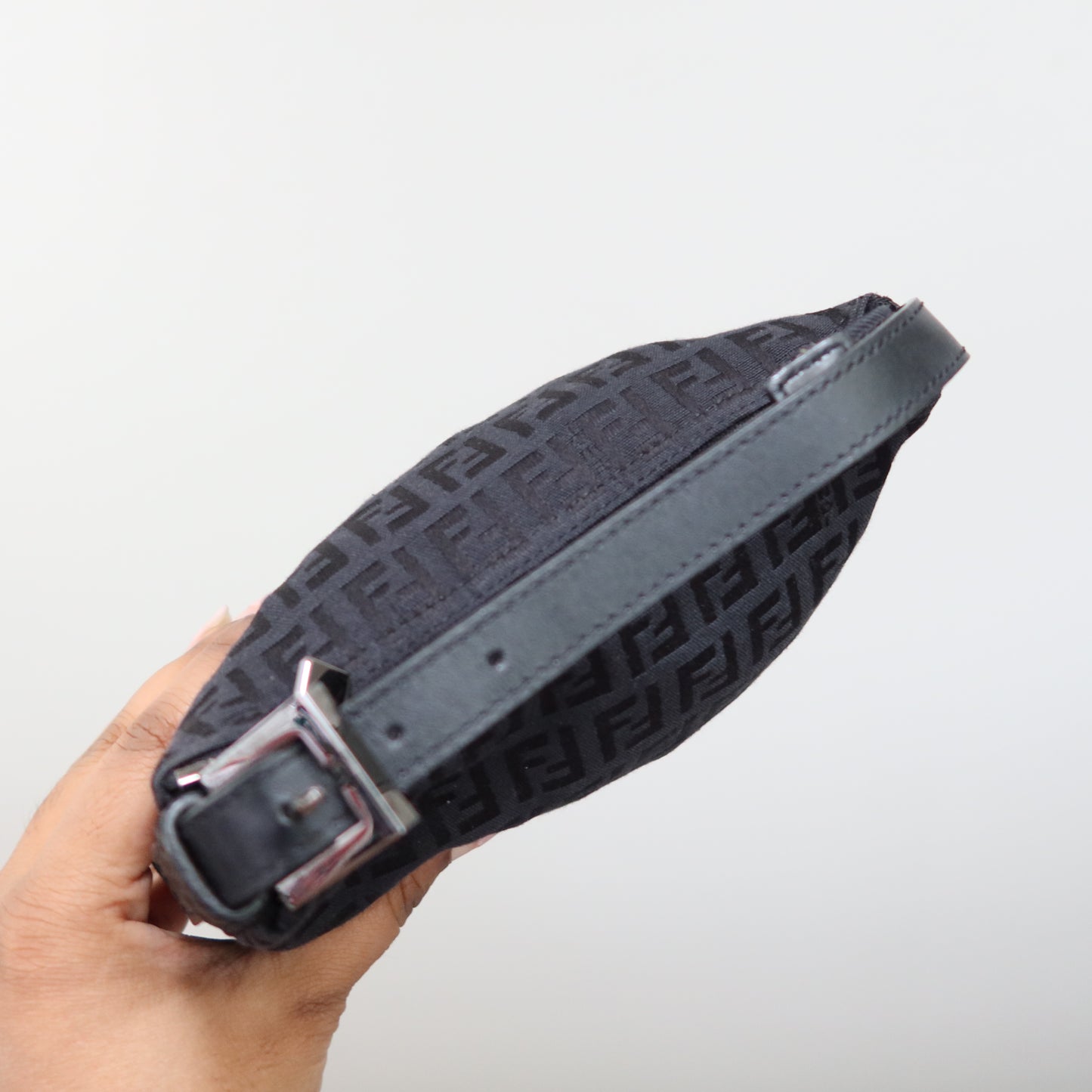 FENDI Zucca Black Zipper Pouch