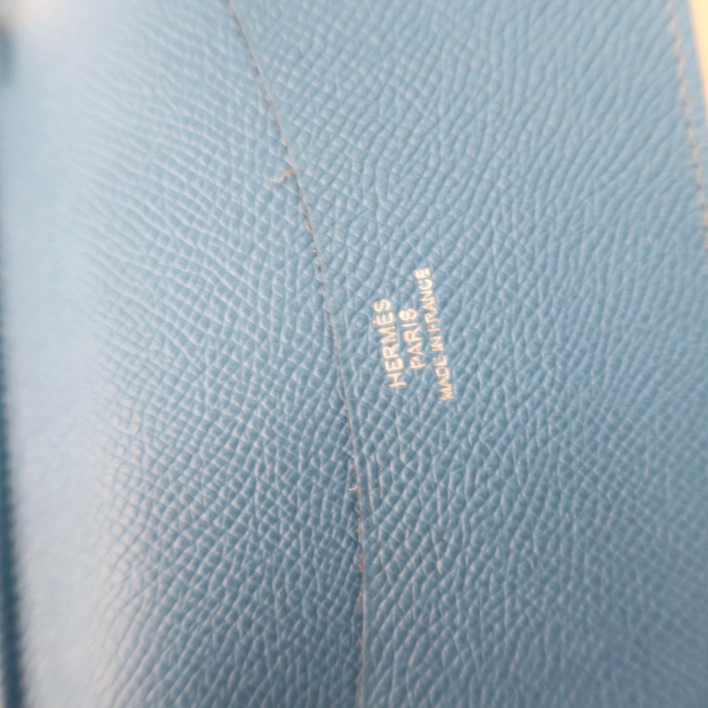 HERMES Epsom Leather Light Blue PM Agenda
