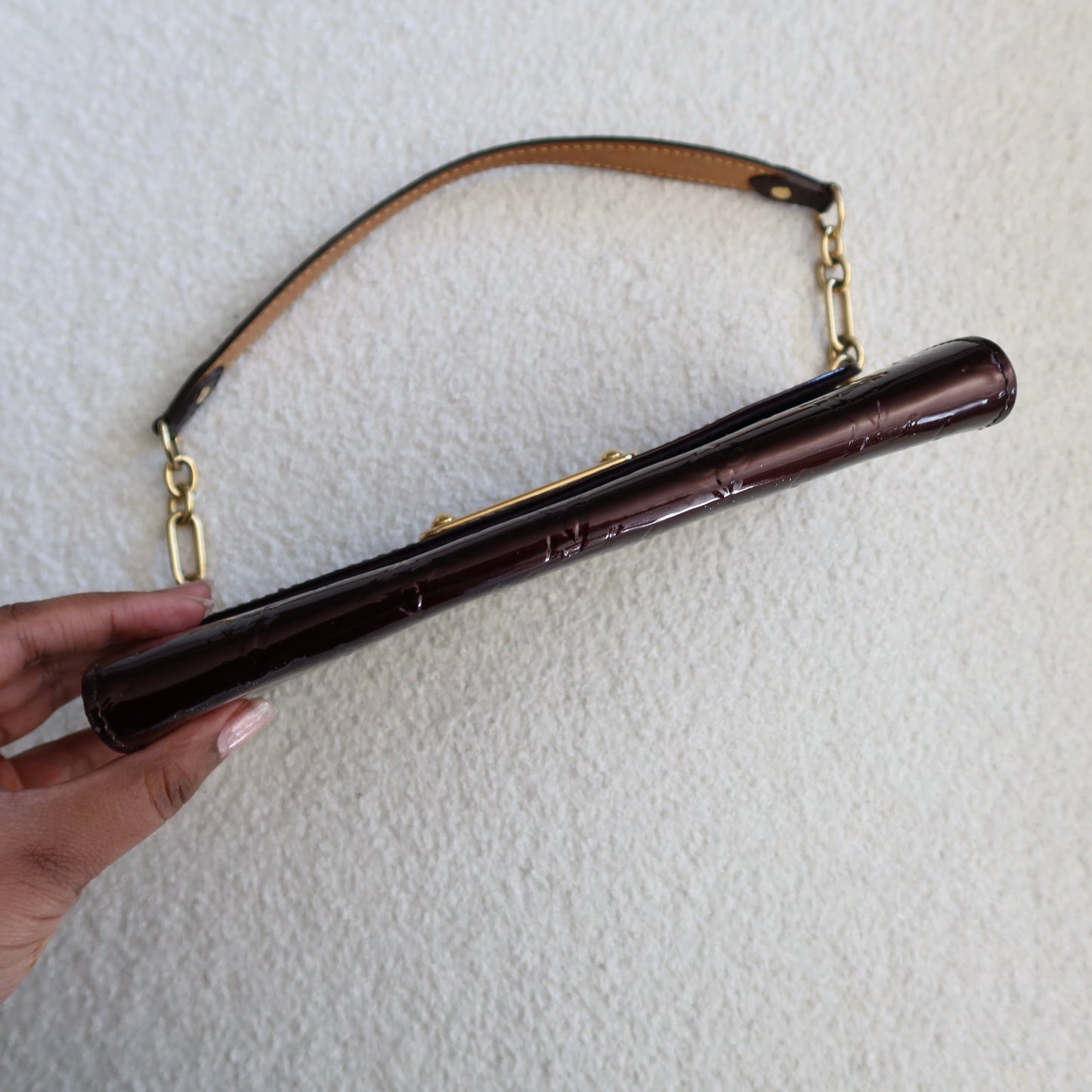 LOUIS VUITTON Sunset Boulevard Amarante Vernis Shoulder Bag