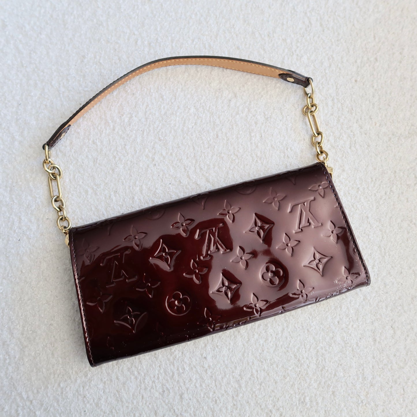 LOUIS VUITTON Sunset Boulevard Amarante Vernis Shoulder Bag