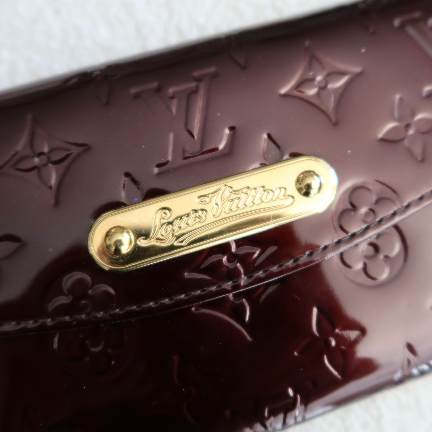 LOUIS VUITTON Sunset Boulevard Amarante Vernis Shoulder Bag
