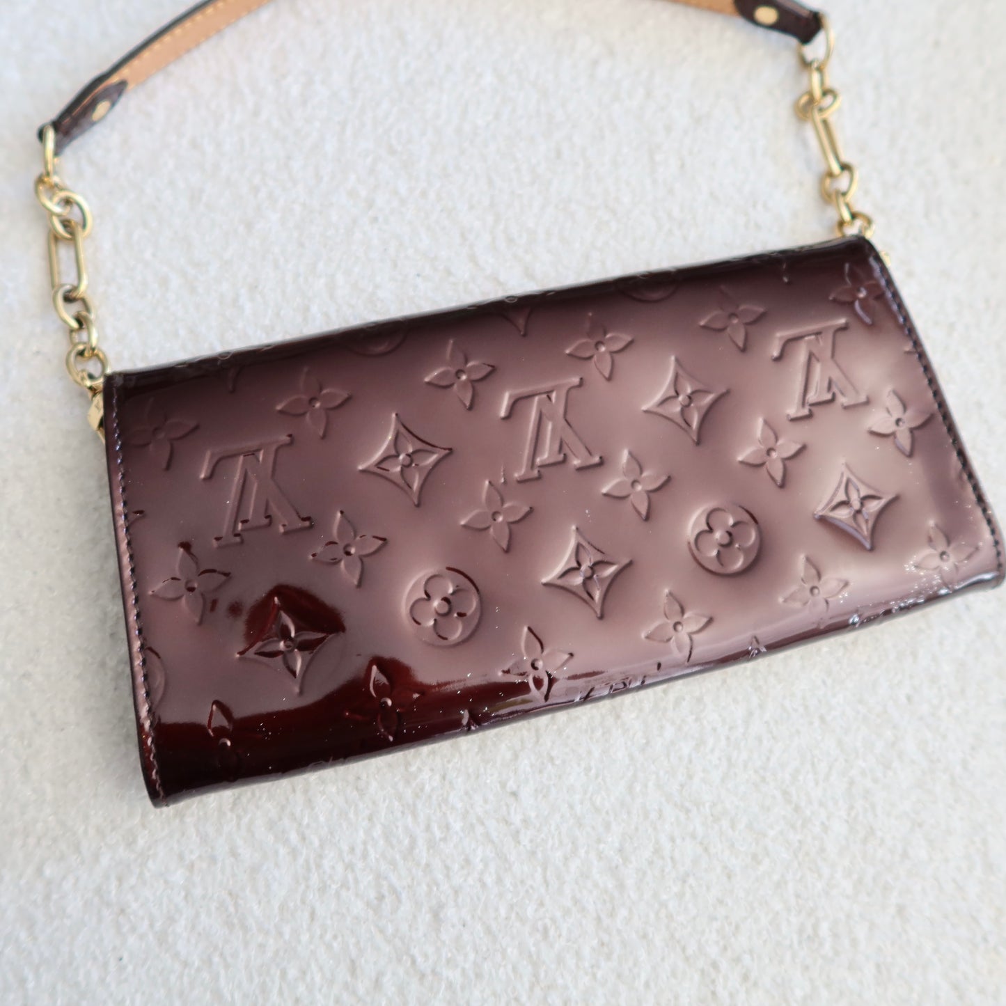 LOUIS VUITTON Sunset Boulevard Amarante Vernis Shoulder Bag