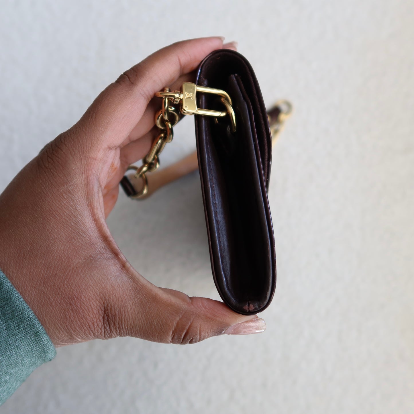 LOUIS VUITTON Sunset Boulevard Amarante Vernis Shoulder Bag