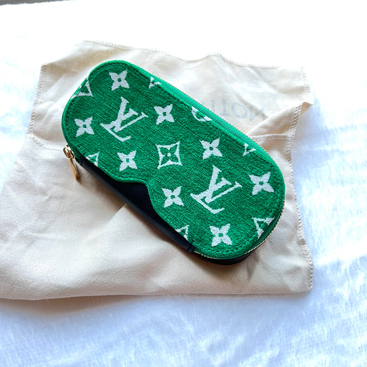 LOUIS VUITTON Match Collection Green Fabric Sunglasses Case GM