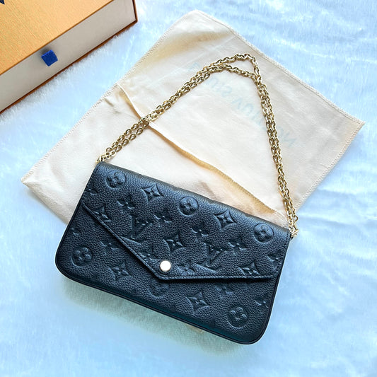 LOUIS VUITTON Black Empreinte Felice Pochette