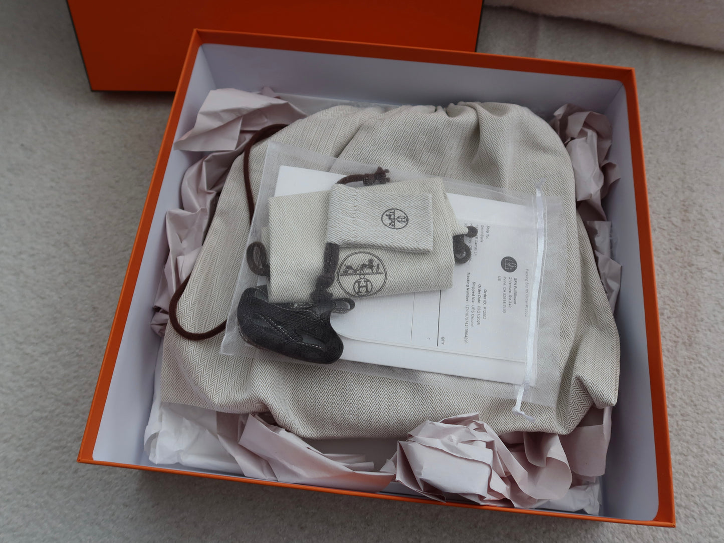 HERMES Etoupe Togo Petite Arcon with Palladium Hardware (PHW)