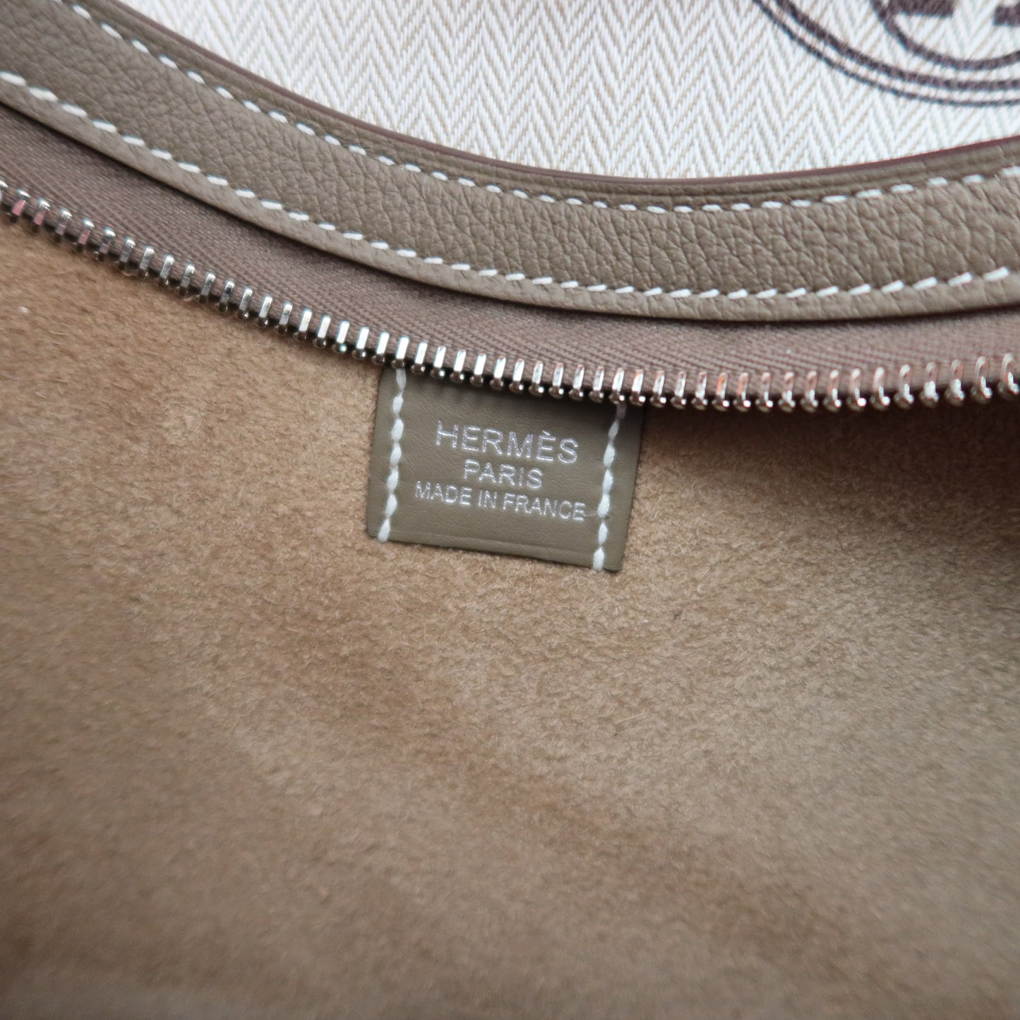 HERMES Etoupe Togo Petite Arcon with Palladium Hardware (PHW)