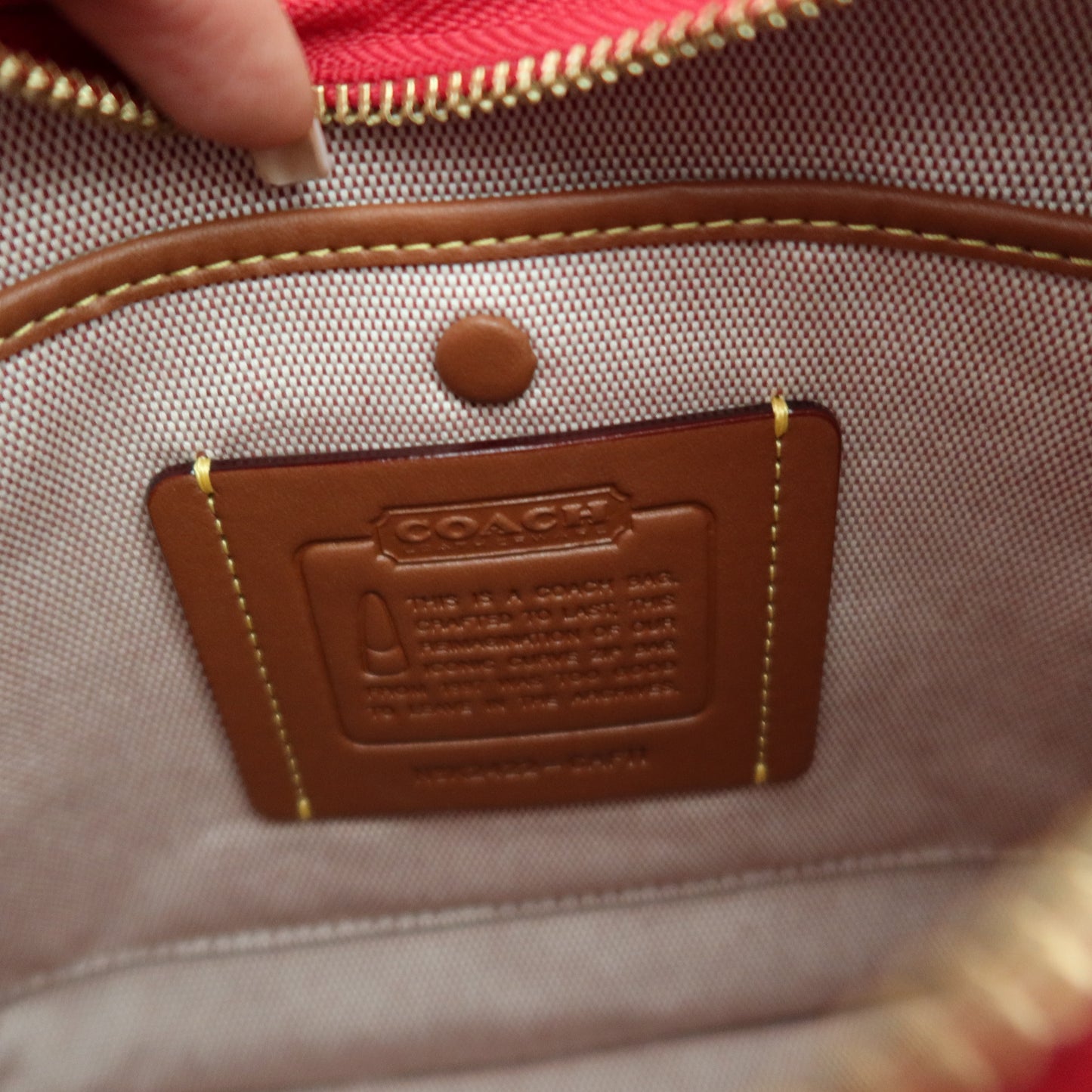 COACH Curve Zip Small Leather Shoulder Bag
