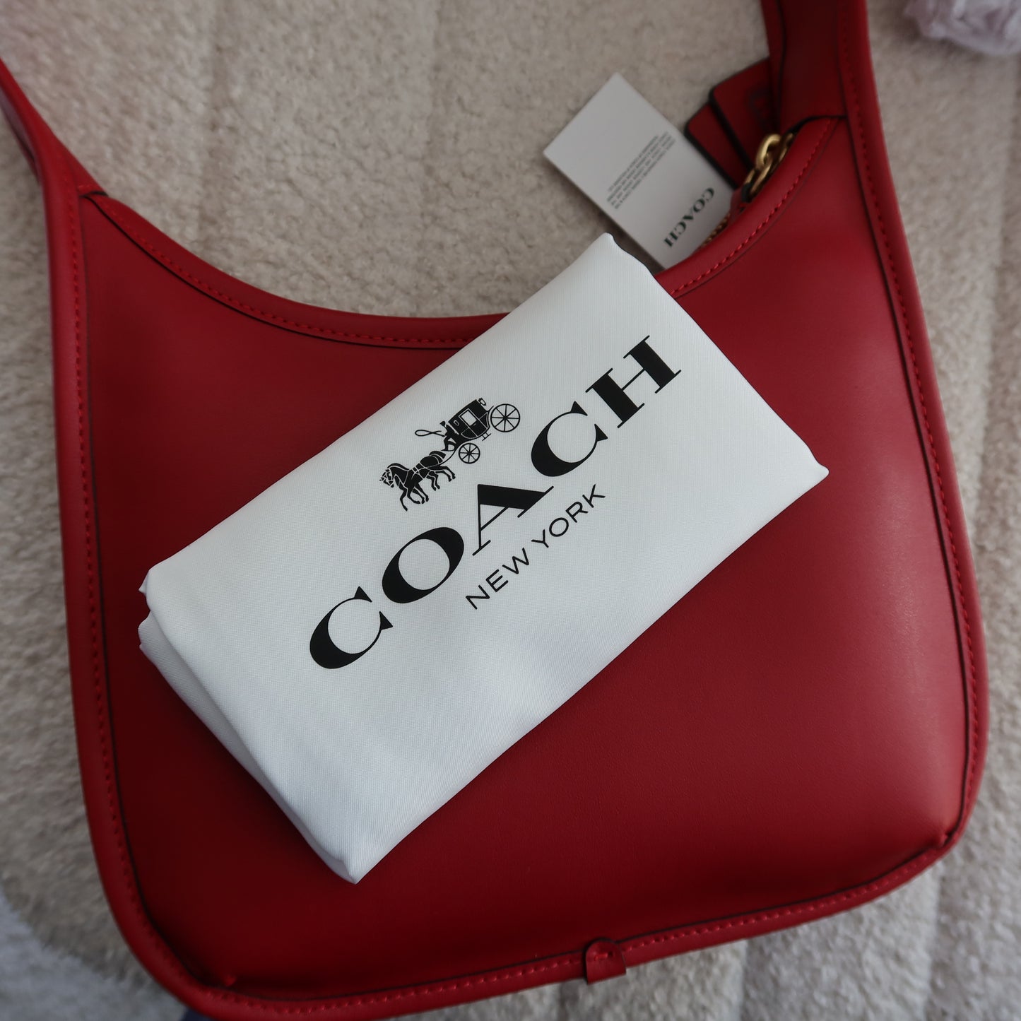 COACH Curve Zip Small Leather Shoulder Bag