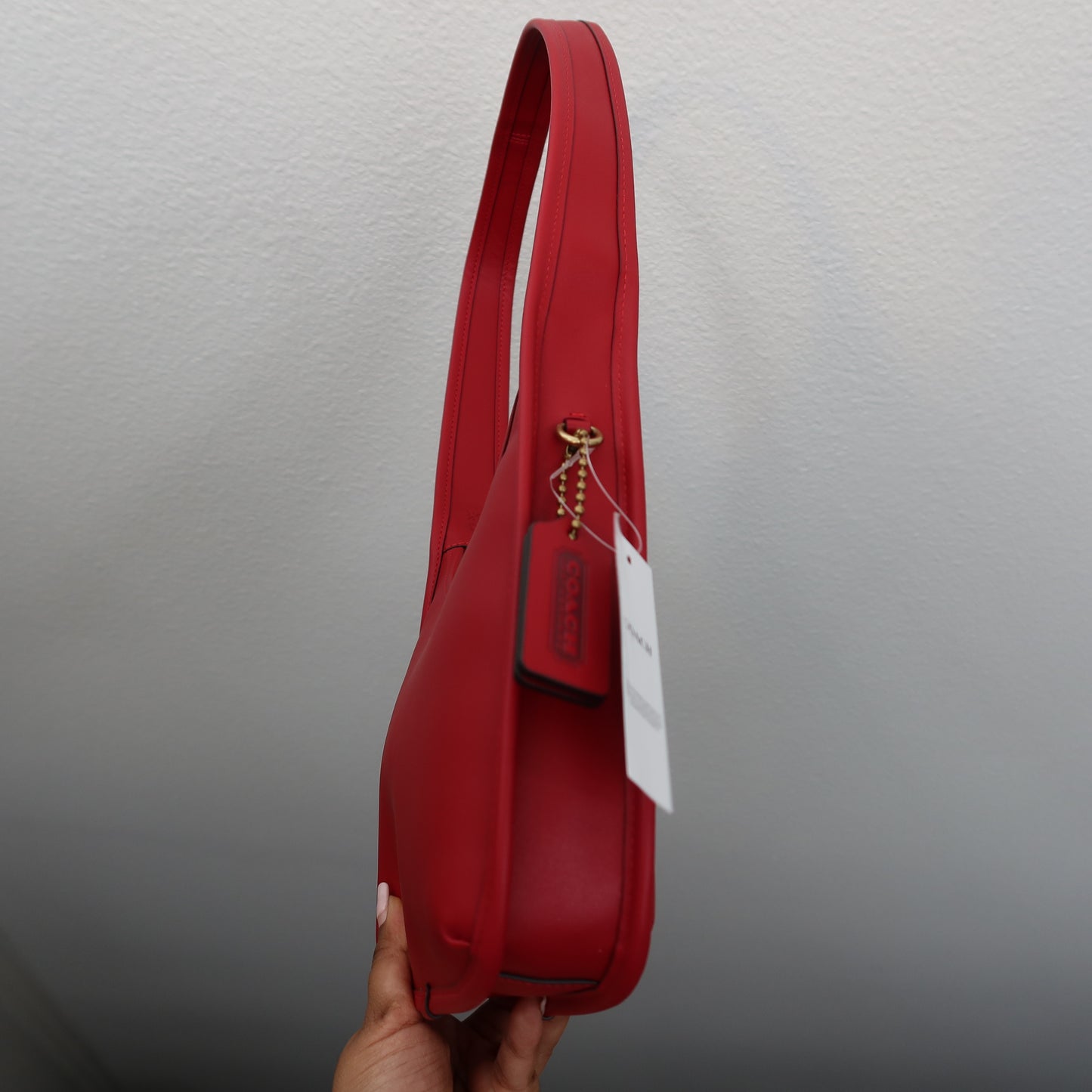 COACH Curve Zip Small Leather Shoulder Bag