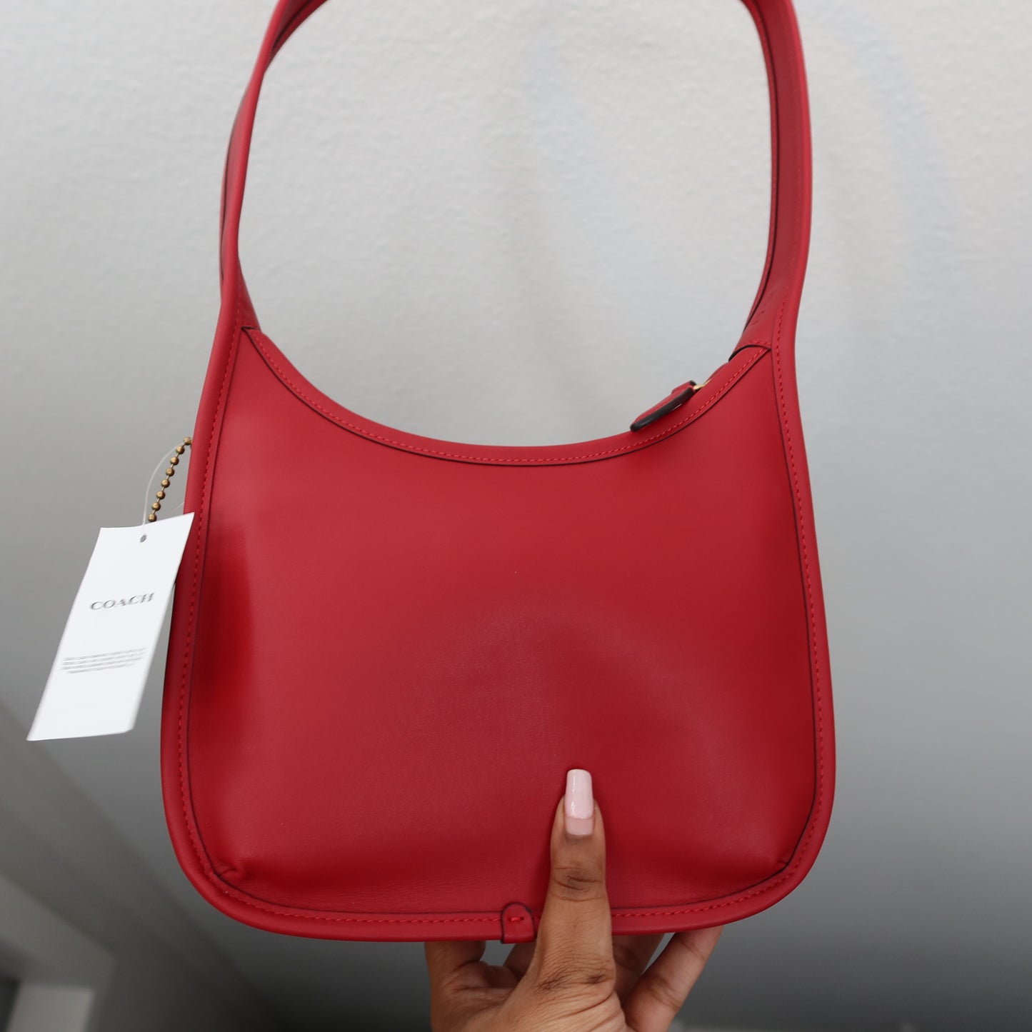 COACH Curve Zip Small Leather Shoulder Bag