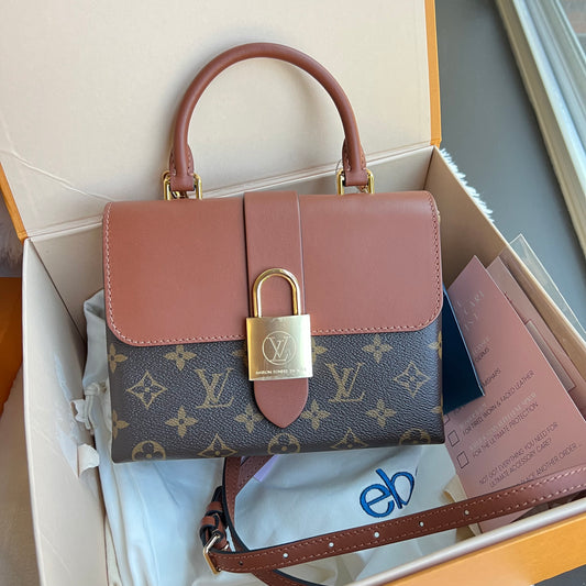 LOUIS VUITTON Locky BB Cognac Crossbody Bag