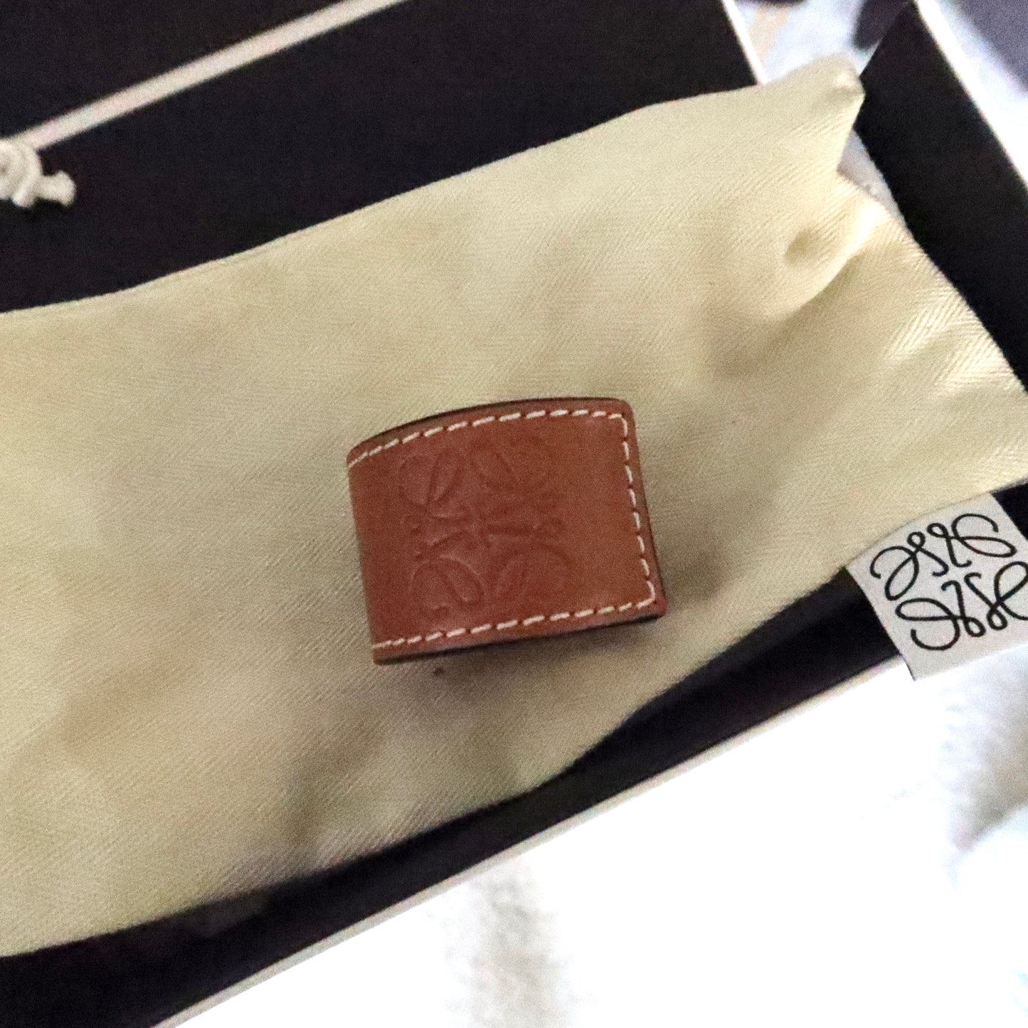 LOEWE Anagram Leather Snap Bracelet