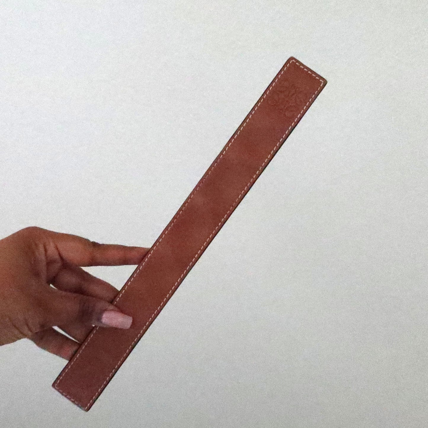 LOEWE Anagram Leather Snap Bracelet