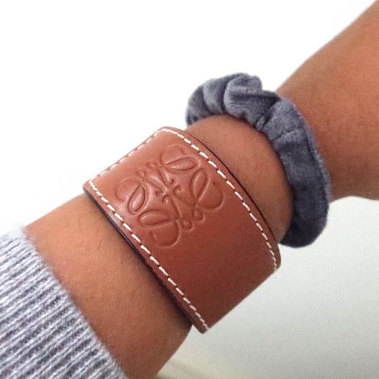LOEWE Anagram Leather Snap Bracelet
