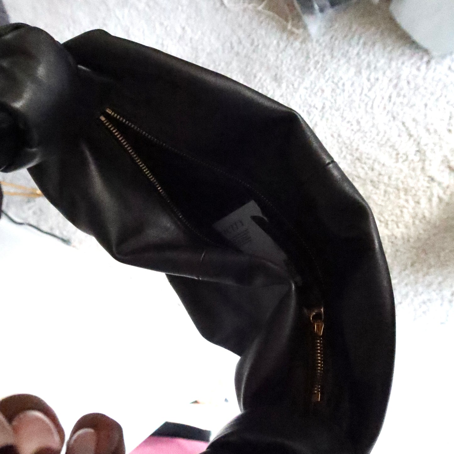 BOTTEGA VENETA Mini Double Knot Bag Black Intrecciato Nappa Leather