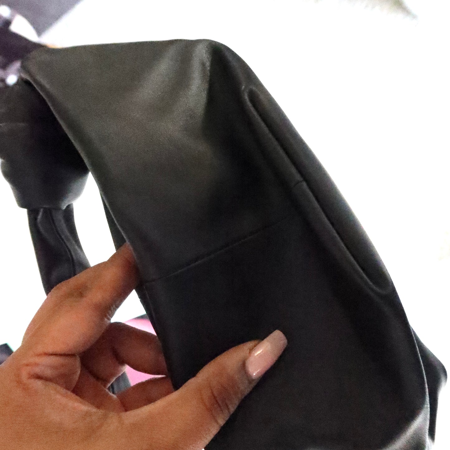 BOTTEGA VENETA Mini Double Knot Bag Black Intrecciato Nappa Leather