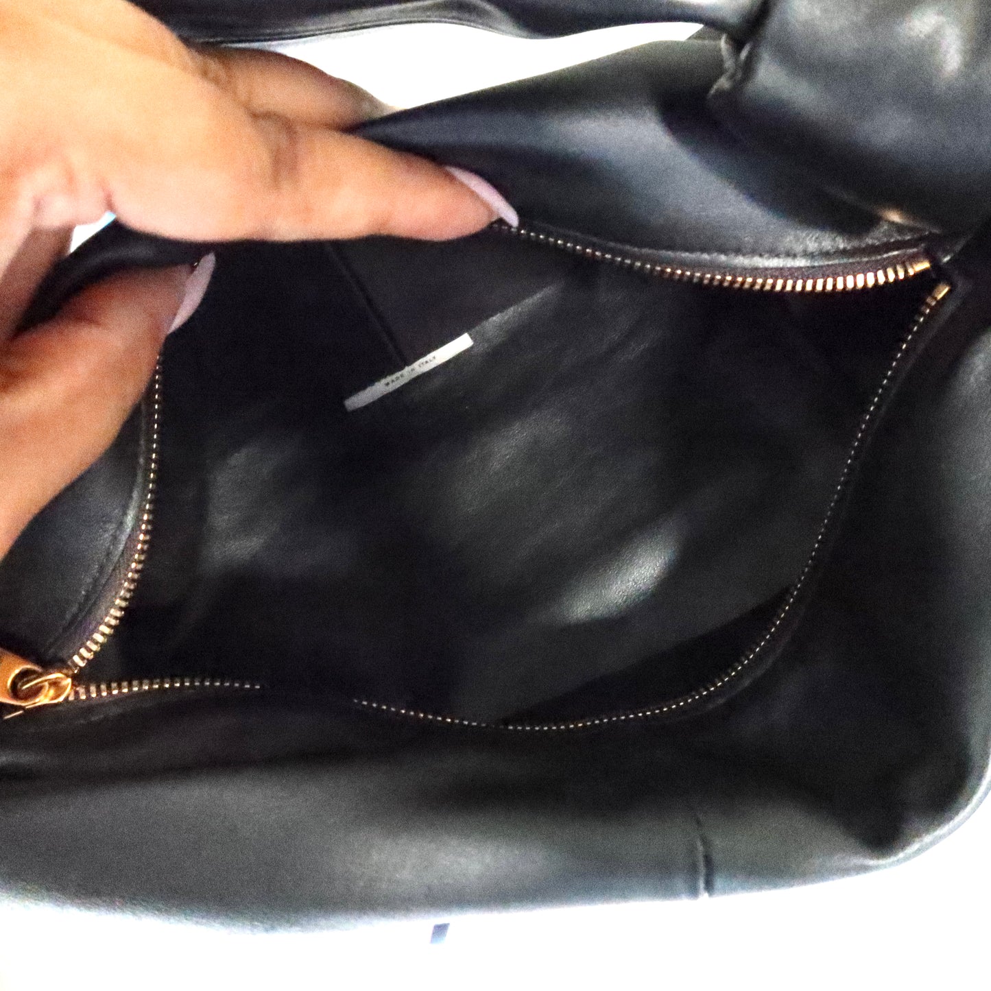 BOTTEGA VENETA Mini Double Knot Bag Black Intrecciato Nappa Leather