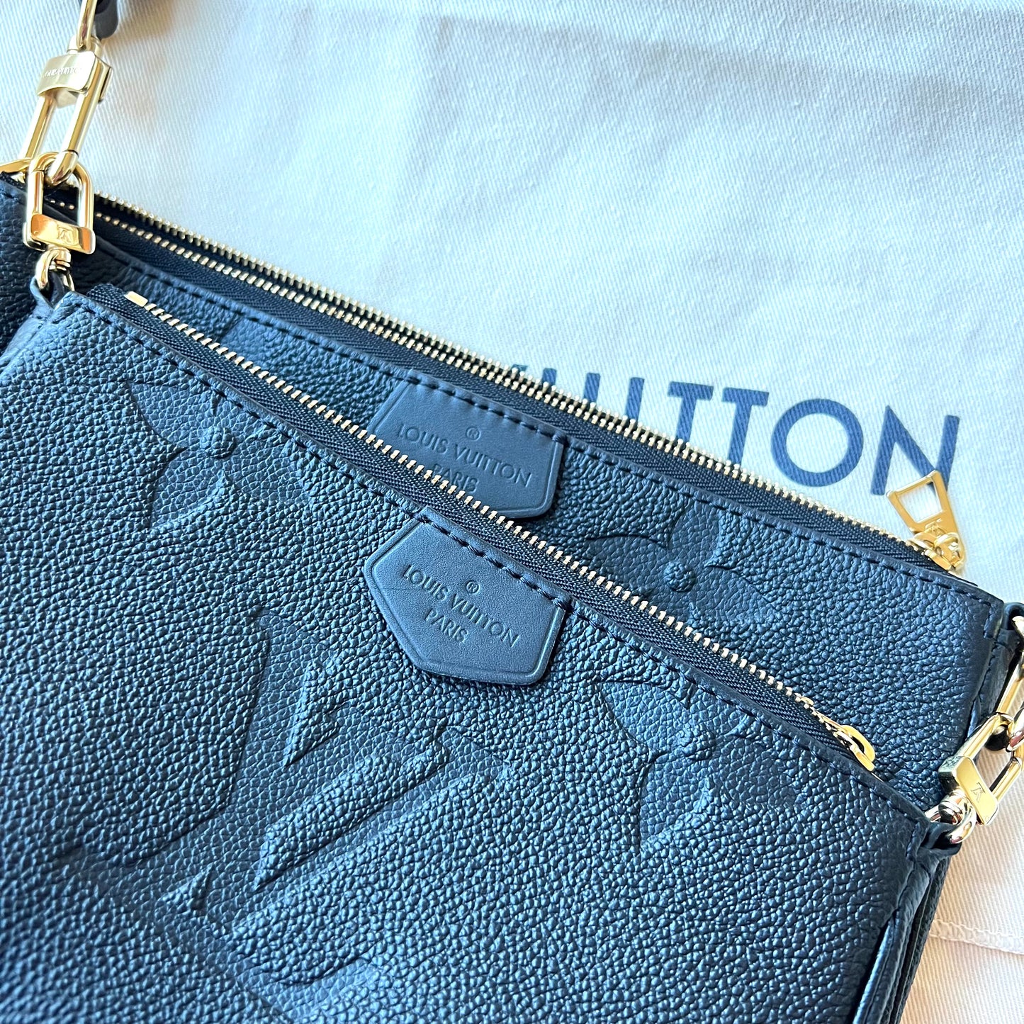 LOUIS VUITTON Black Empreinte Multi Pochette Accessoires
