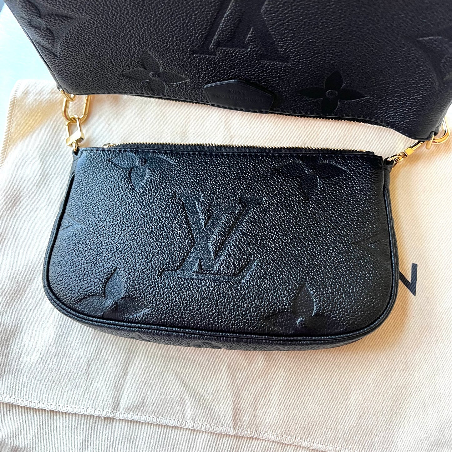 LOUIS VUITTON Black Empreinte Multi Pochette Accessoires