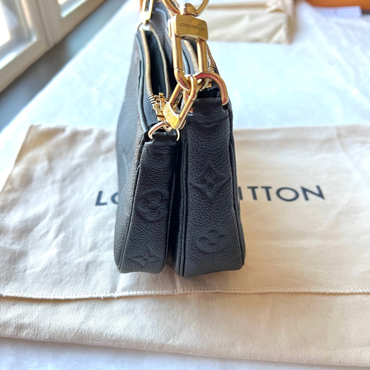 LOUIS VUITTON Black Empreinte Multi Pochette Accessoires