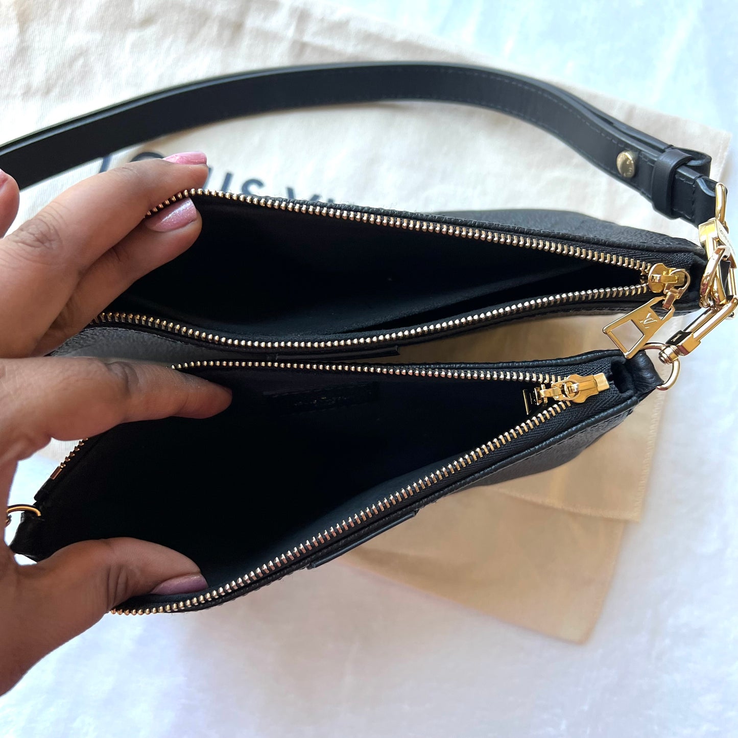 LOUIS VUITTON Black Empreinte Multi Pochette Accessoires