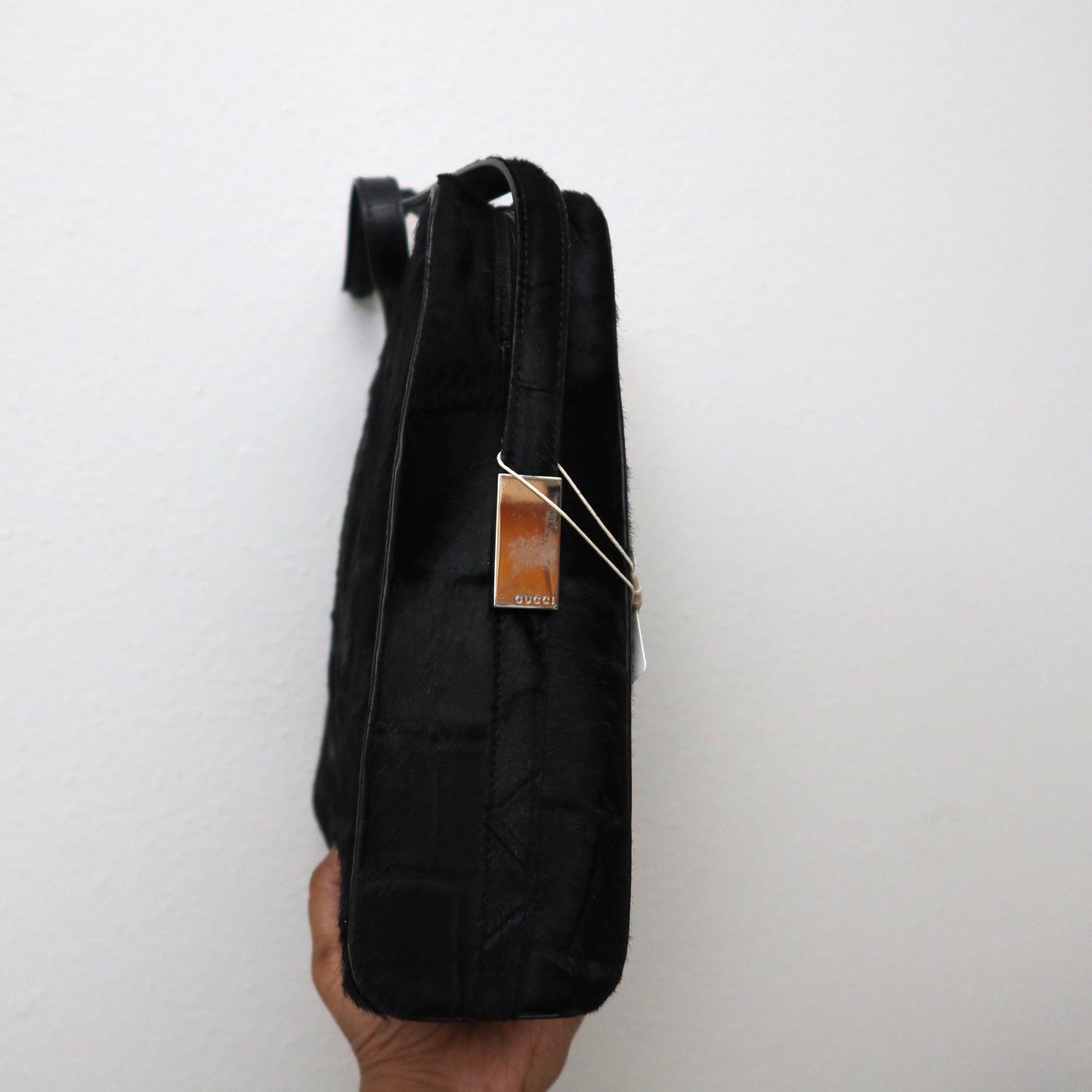 GUCCI Ponyhair Scale Shoulder Bag