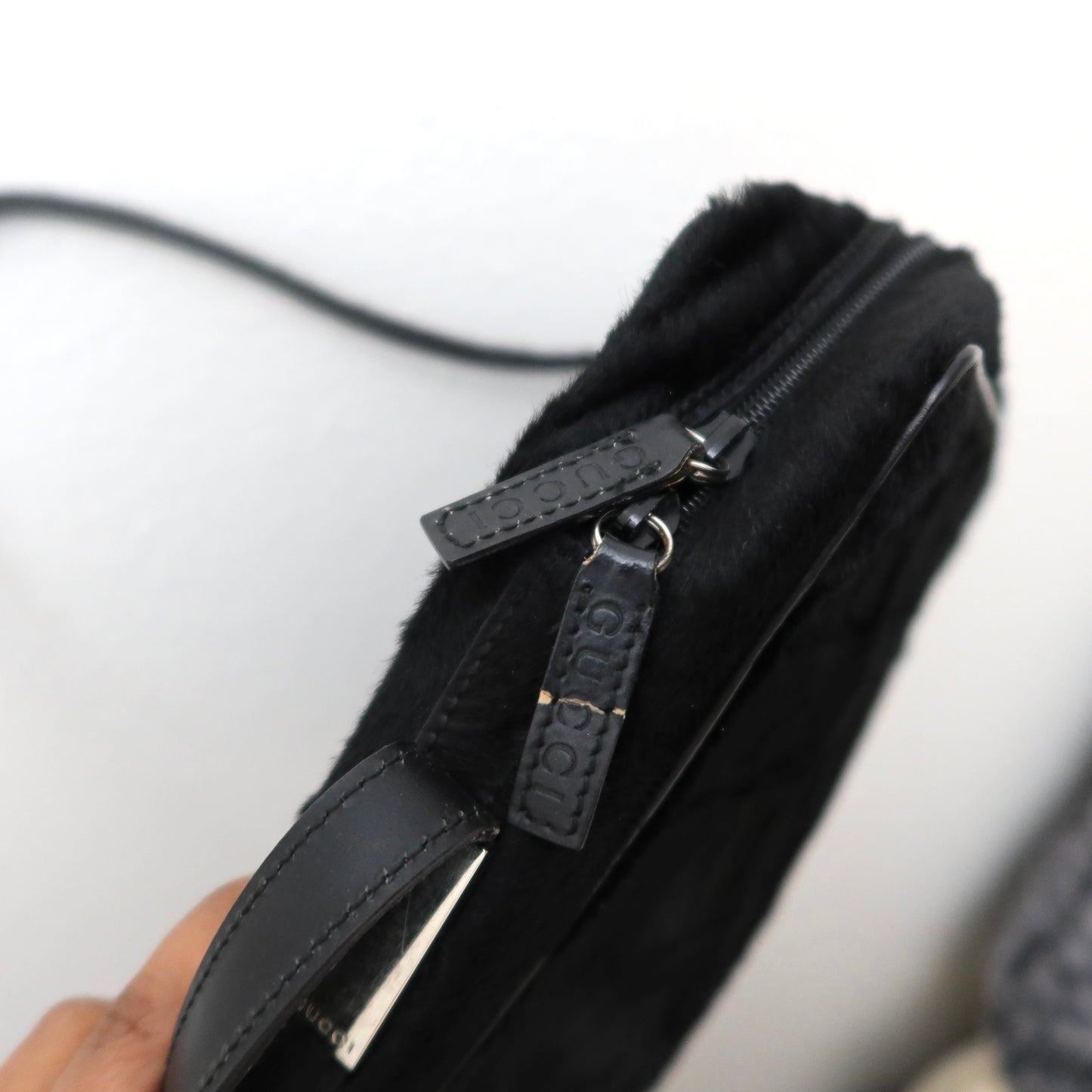 GUCCI Ponyhair Scale Shoulder Bag