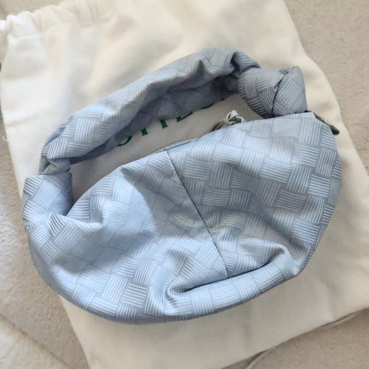 BOTTEGA VENETA Double Knot Blue Bubble Mini Jodie Bag