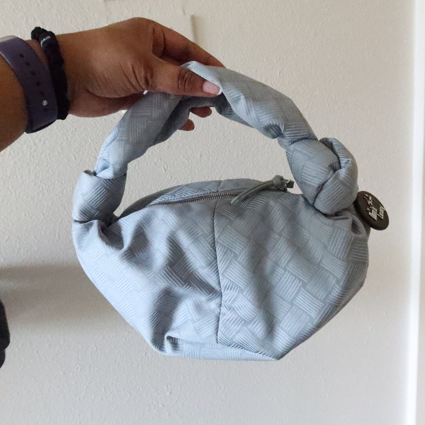 BOTTEGA VENETA Double Knot Blue Bubble Mini Jodie Bag